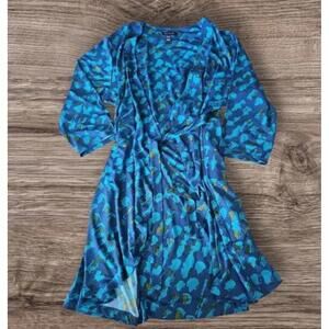 Designer women Xl extra large petite clothes geometric polkadot throw over dress